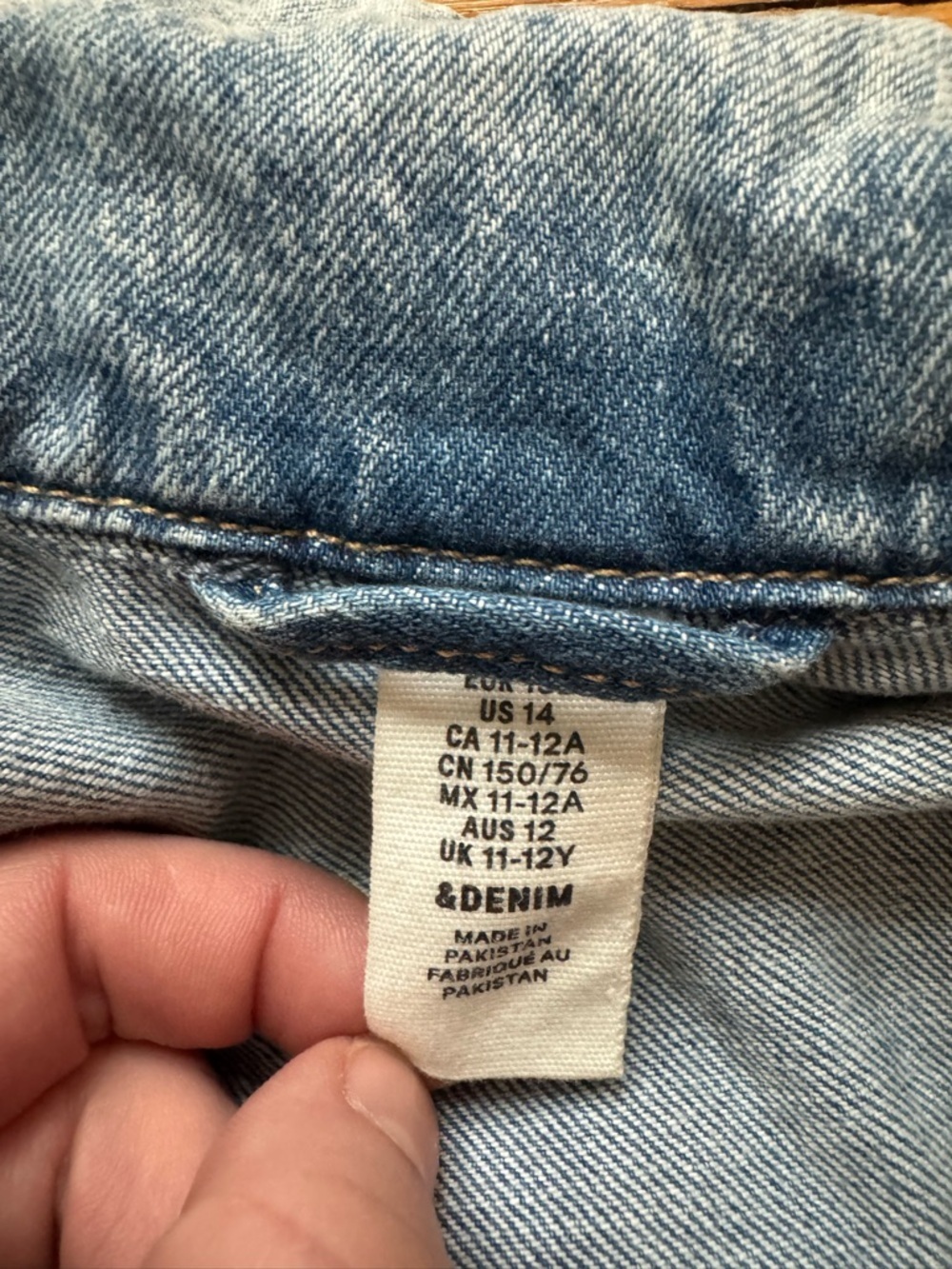 H&M Light Blue Denim Jacket sz 14 - Picture 6 of 8